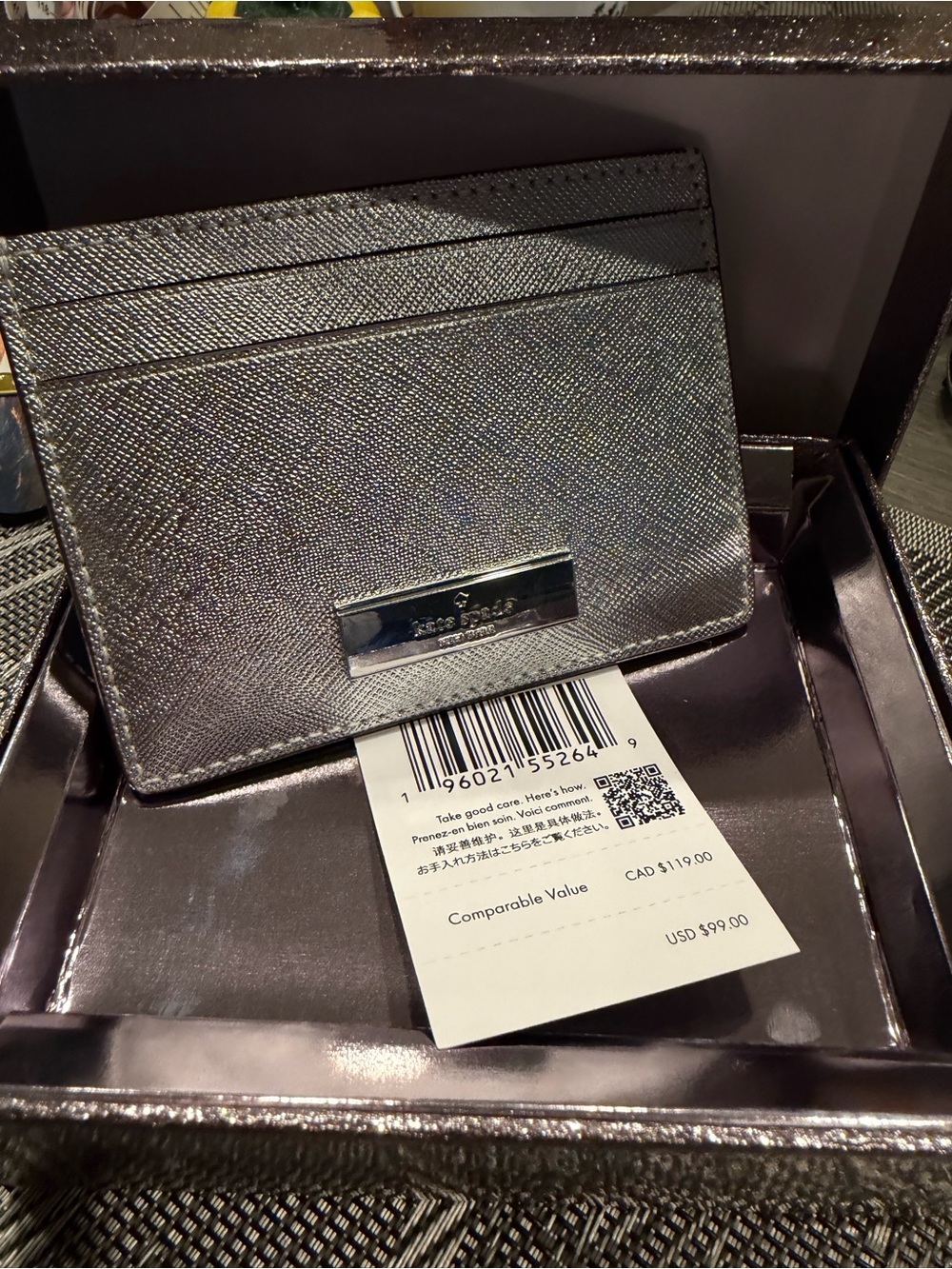 kate spade Kenzie Metallic Small Slim Cardholder - Picture 4 of 9